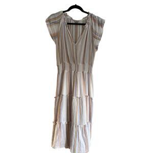 Rails Cotton Dress Multi Stripe Size Medium